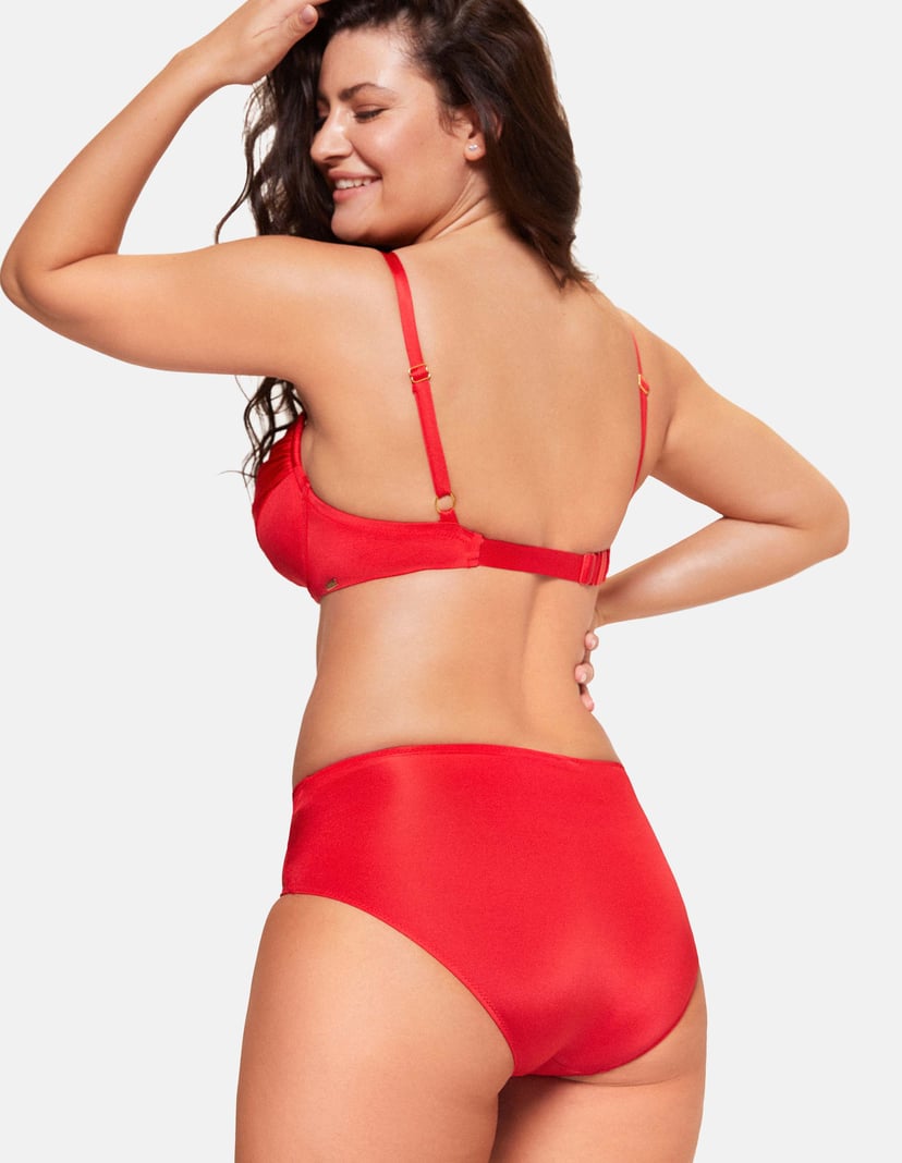 Bikini-Slip Aqua Rot 2