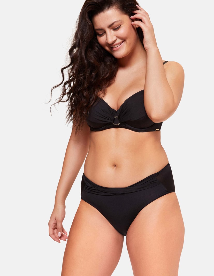 Bikini-Slip Aqua Schwarz 1