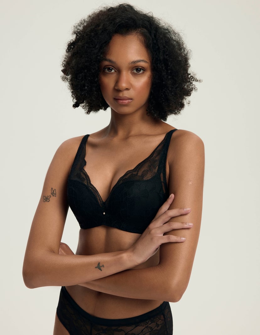 Biustonosz push-up Fabbie Black 1