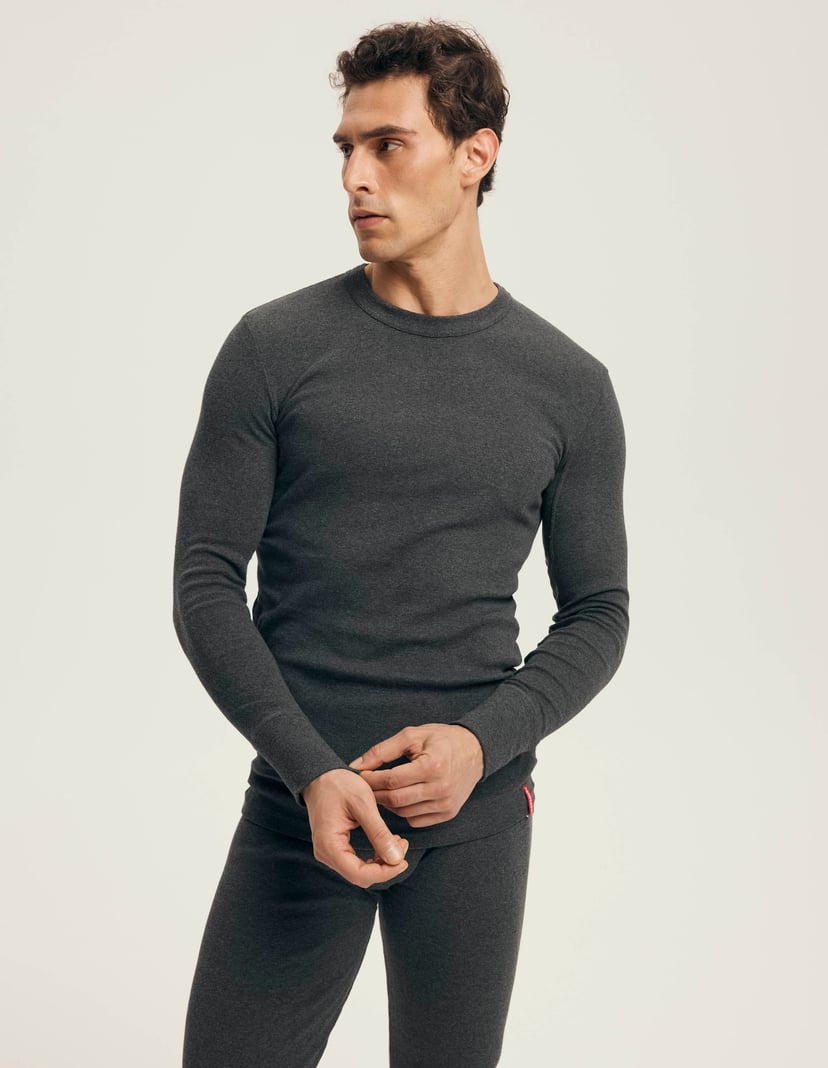 Cotton long-sleeved T-shirt Grey 1