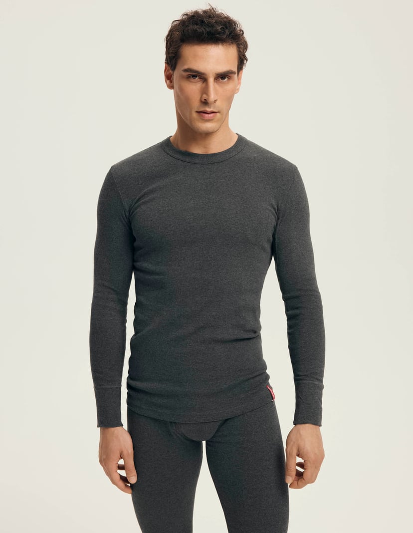 Cotton long-sleeved T-shirt Grey 2