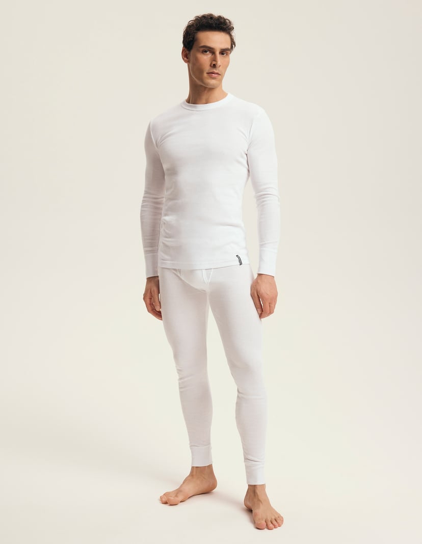 Cotton long-sleeved T-shirt White 4