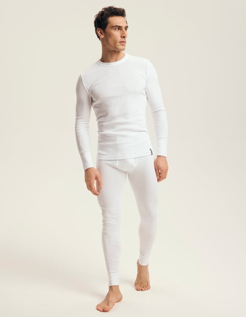 Cotton long-sleeved T-shirt White 5