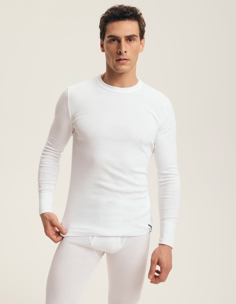 Cotton long-sleeved T-shirt White 1