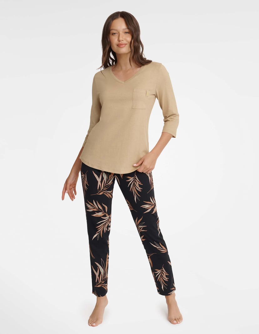 Piżama Garden beżowy 1