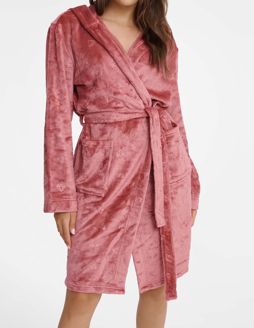 Szlafrok Glossy różowy 3