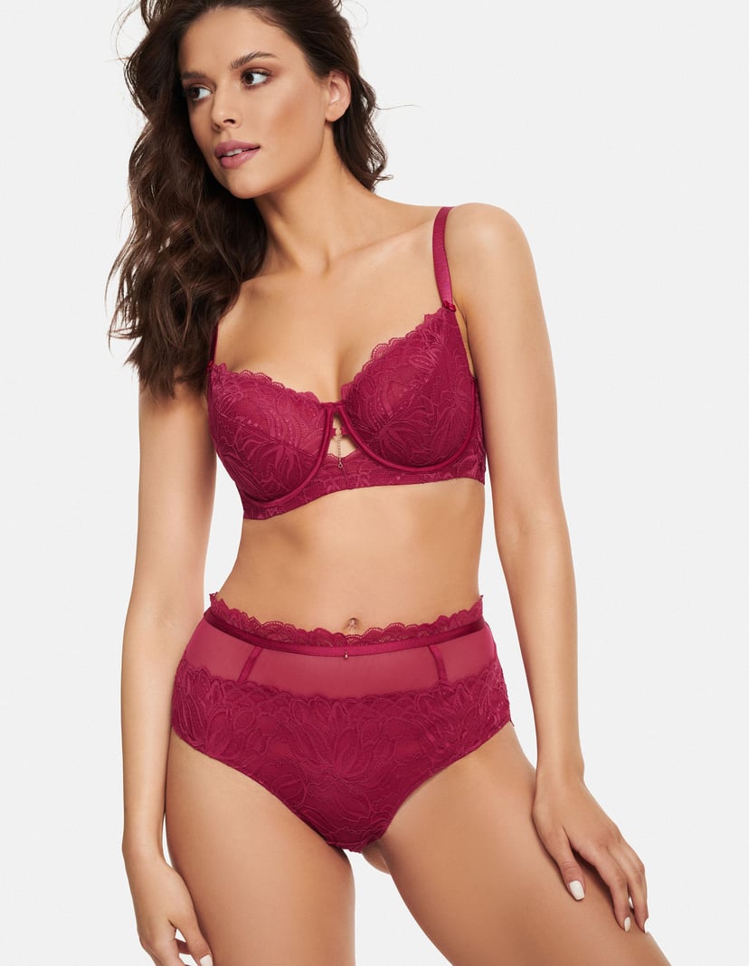 Höschen mit hoher Taile Alloure Rotwein 1