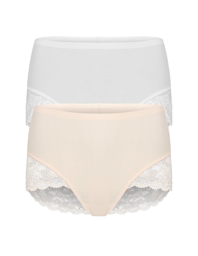 HIGH-WAISTED PANTIES Pansy (2-PACK) cream 2