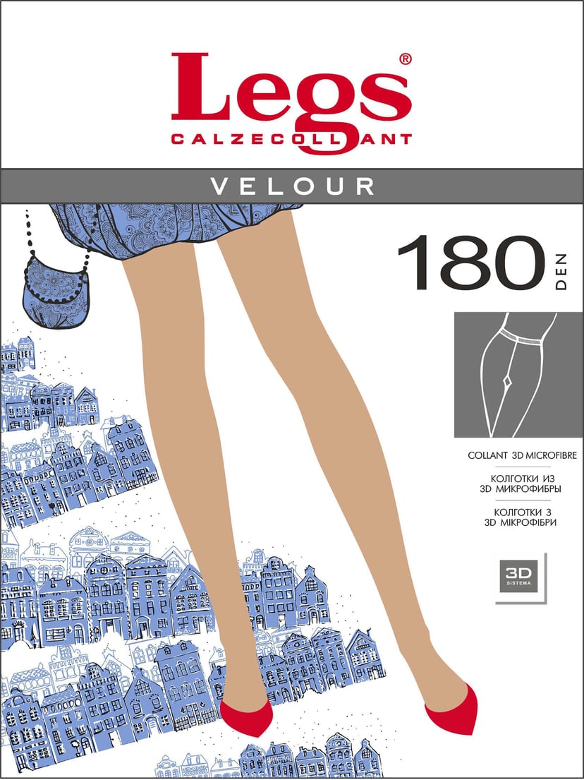 TIGHTS Velour 180 brown 2