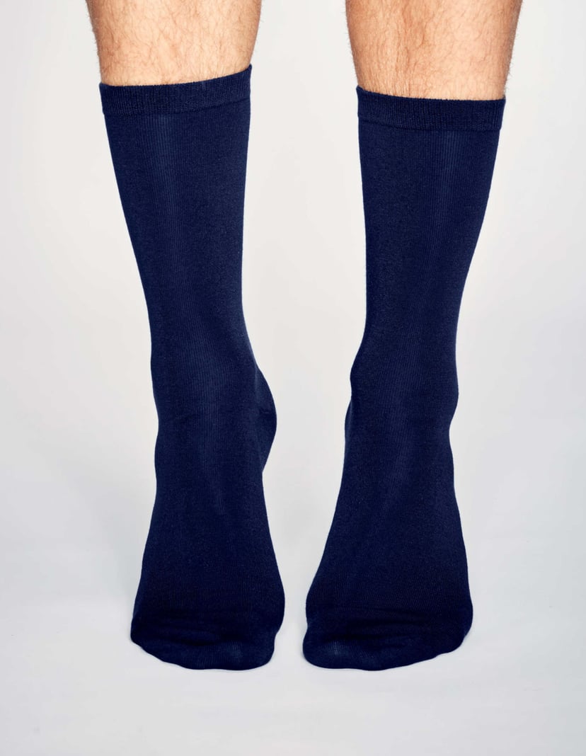 Long socks made of bamboo viscose Blue 1