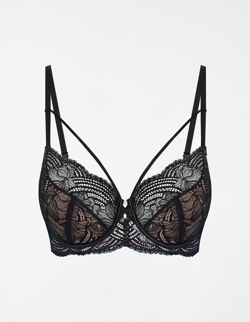 Halb-Gepolsterter BH Shirley Schwarz-und-gold 6