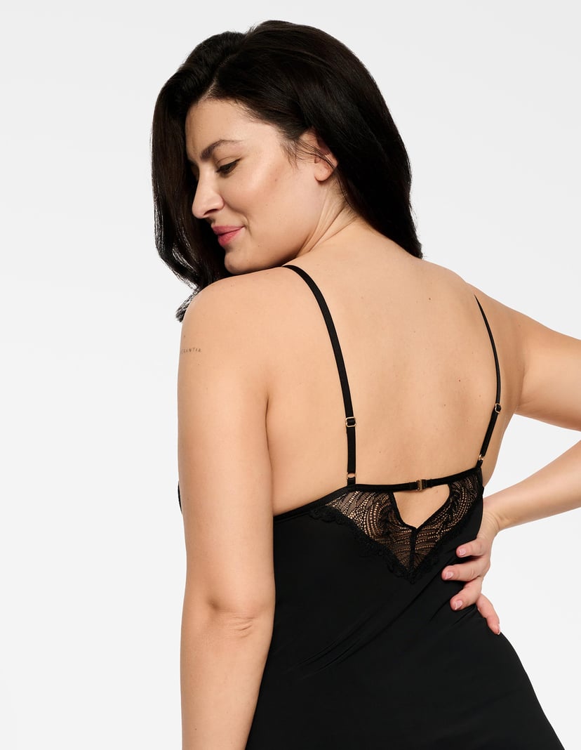 Nightdress Ulyana black and gold 2