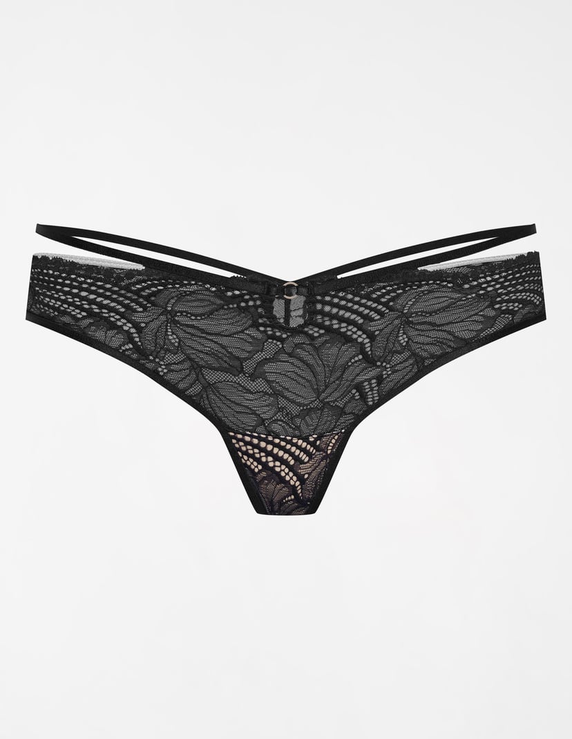 THONGS Shirley black and gold 6