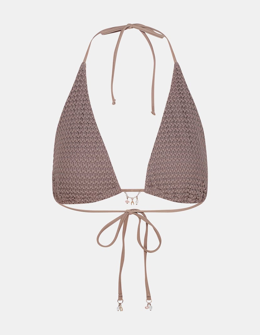 Góra od bikini typu trójkąt Eisley brązowy 10