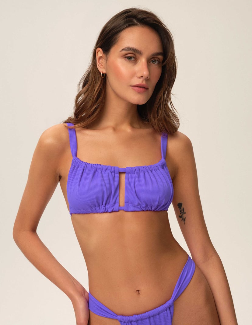 Bandeau Bikini top Reef Violet 3