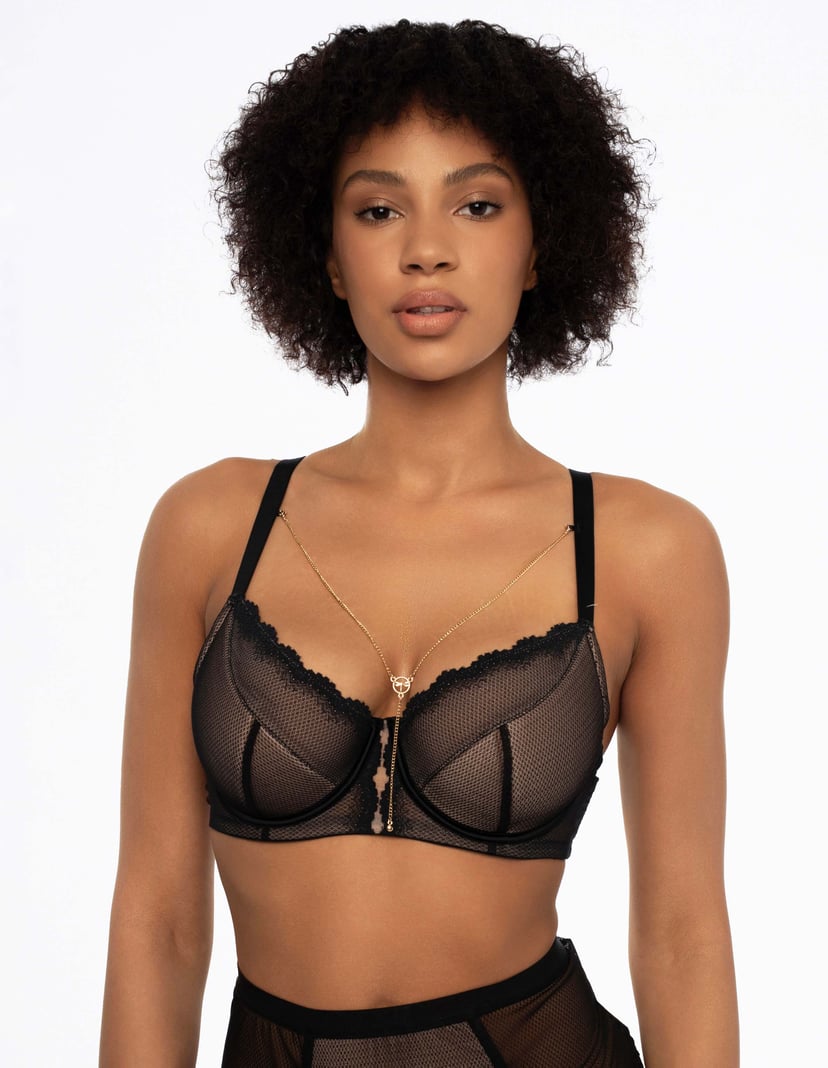 Semi-padded bra Notice black and gold 1
