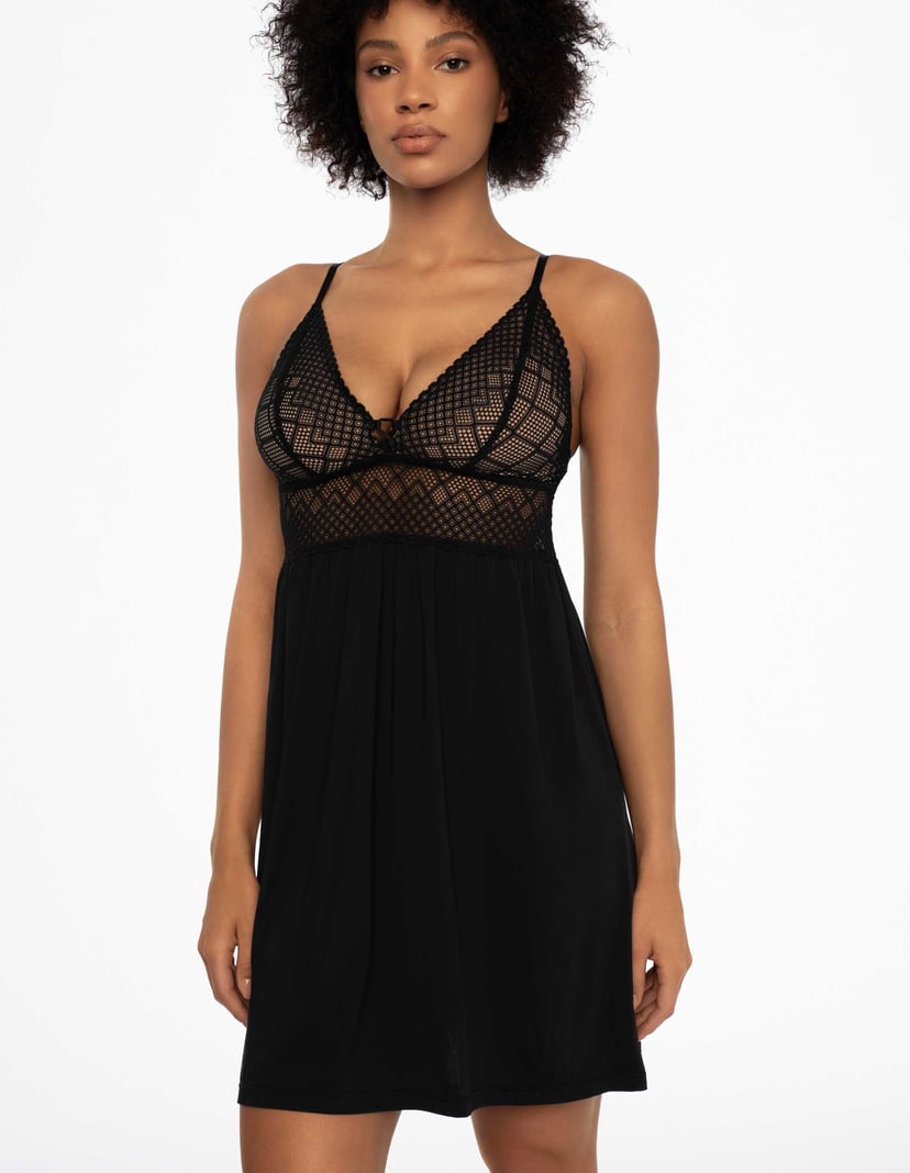 Nightgowns Hannah black and gold 1