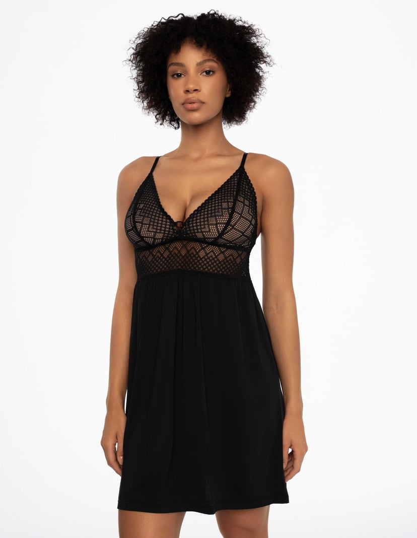 Nightgowns Hannah black and gold 5