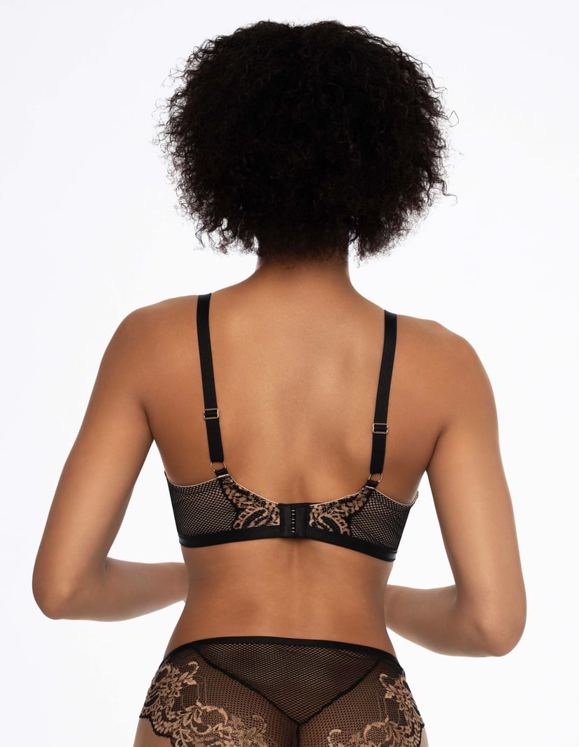 Soft bra Ilya black and gold 2