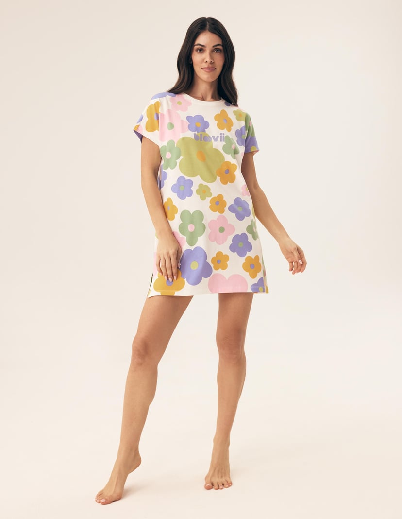 Nightgown Bloovii Flovers White 4