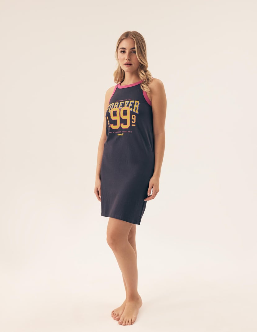 Koszula nocna Bloovii Forever темно-синій 4