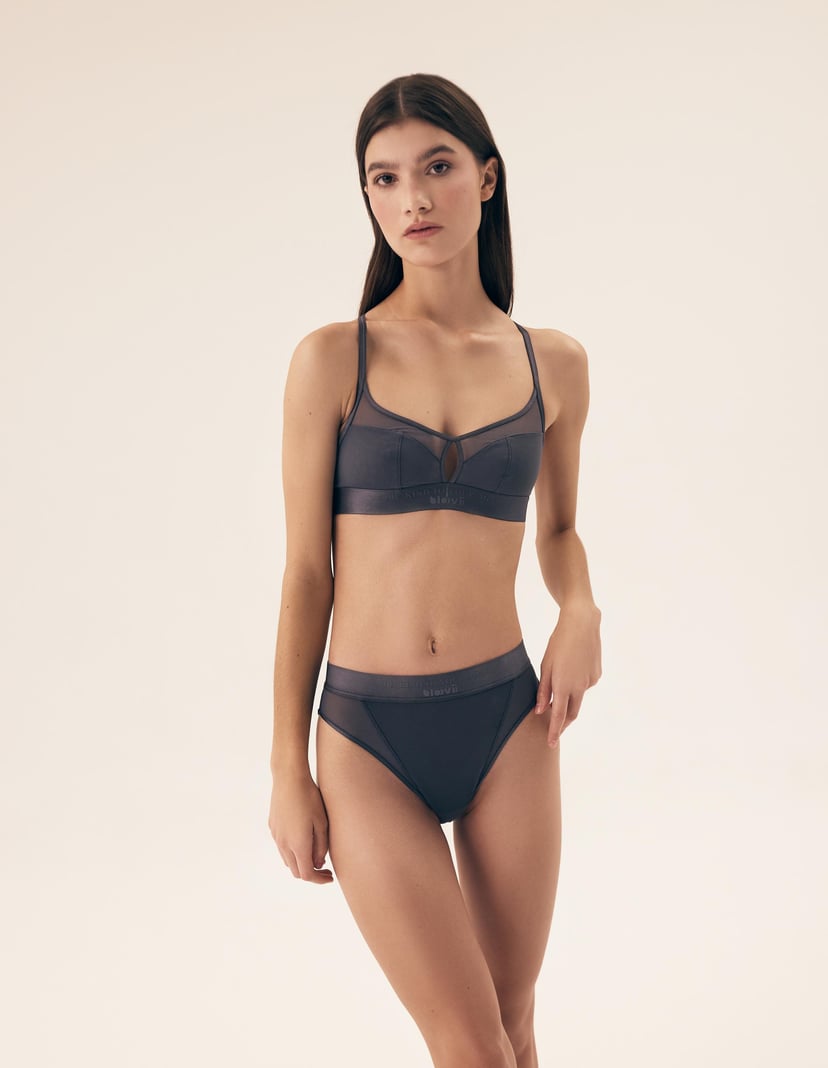 High-waisted paites Bloovii Lirage Grey 1