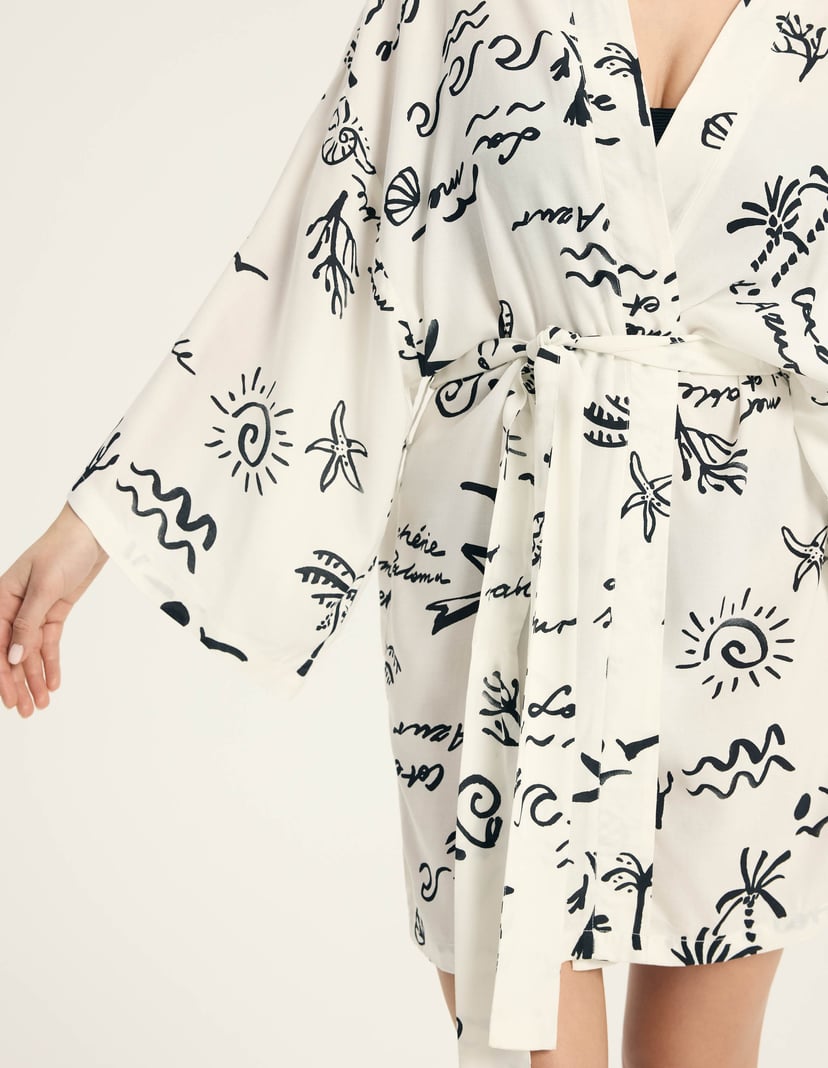 Beach robe Azzurro cream 5