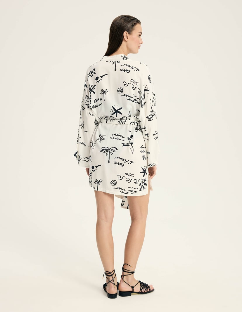 Beach robe Azzurro cream 6