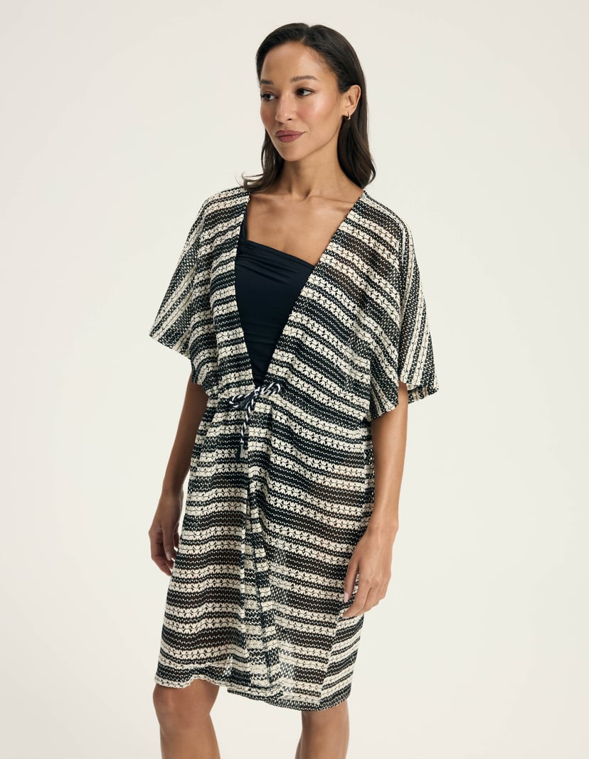 Beach robe Felicita Black 1