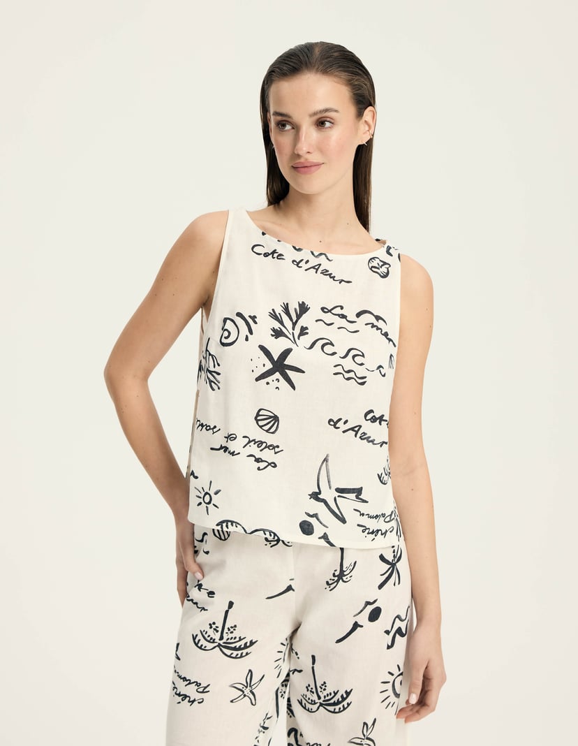 Top Azzurro cream 1