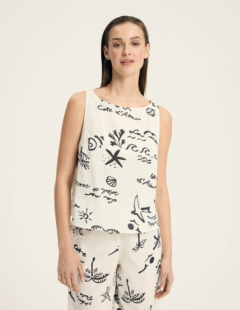 Top Azzurro cream 5