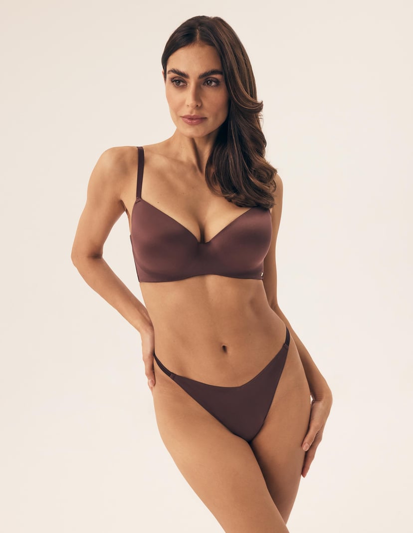 Padded bra Bosco brown 1