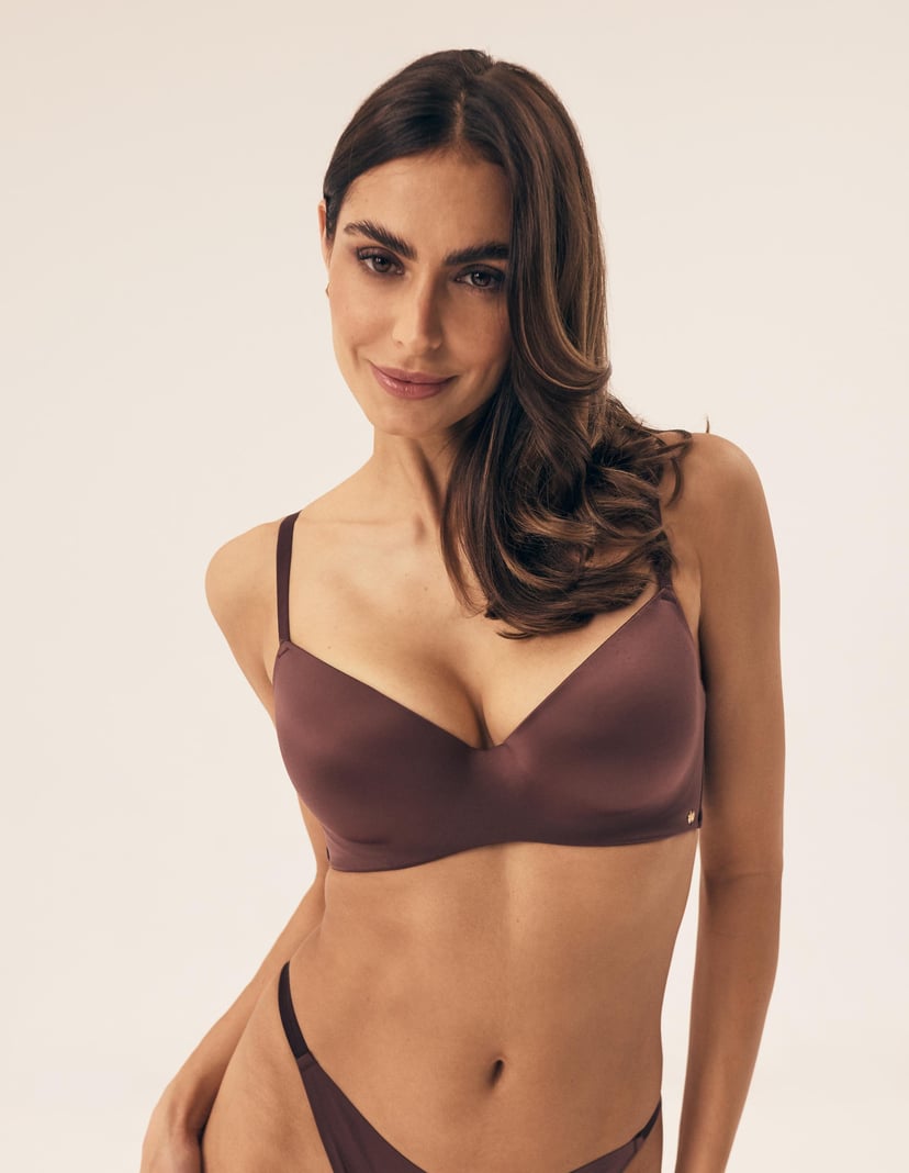 Padded bra Bosco brown 4
