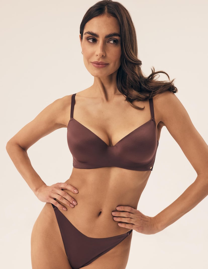 Padded bra Bosco brown 5