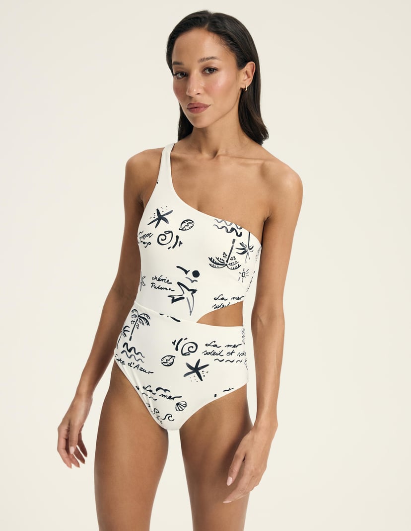 Strój plażowy jednoczęściowy Firenze кремовий 2