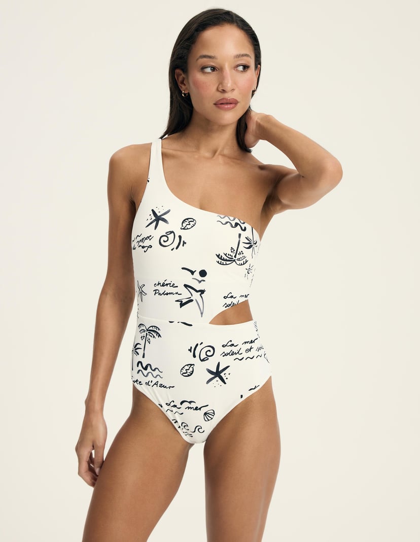 Strój plażowy jednoczęściowy Firenze кремовий 6