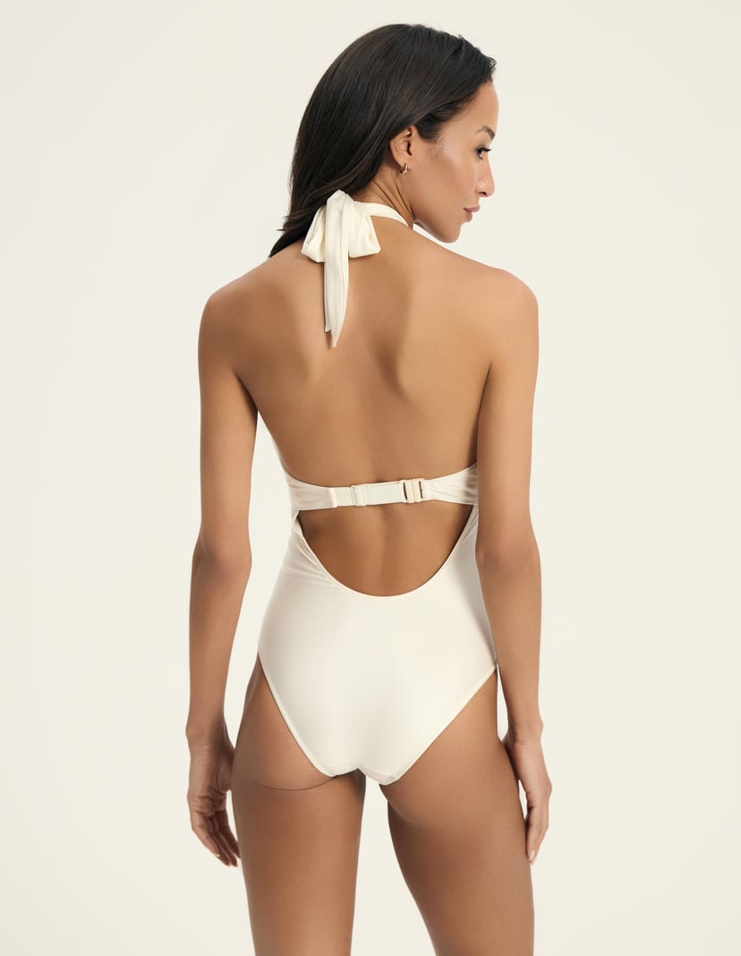 One-piece swimsuit Truffle cream 5