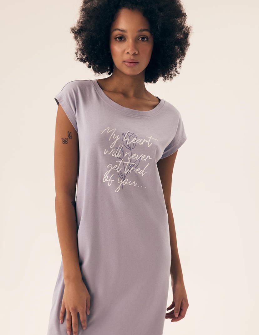 Koszula nocna Naturaleza fioletowy 2