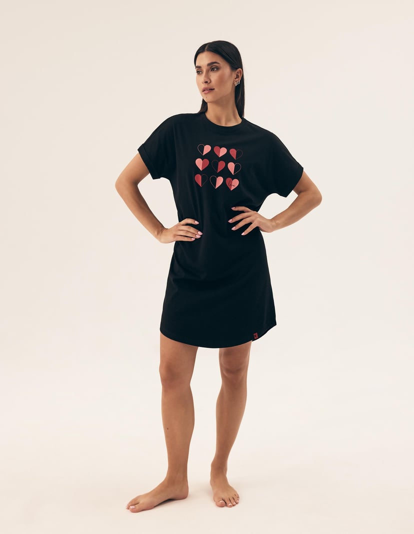 Koszula nocna Necesito czarny 2