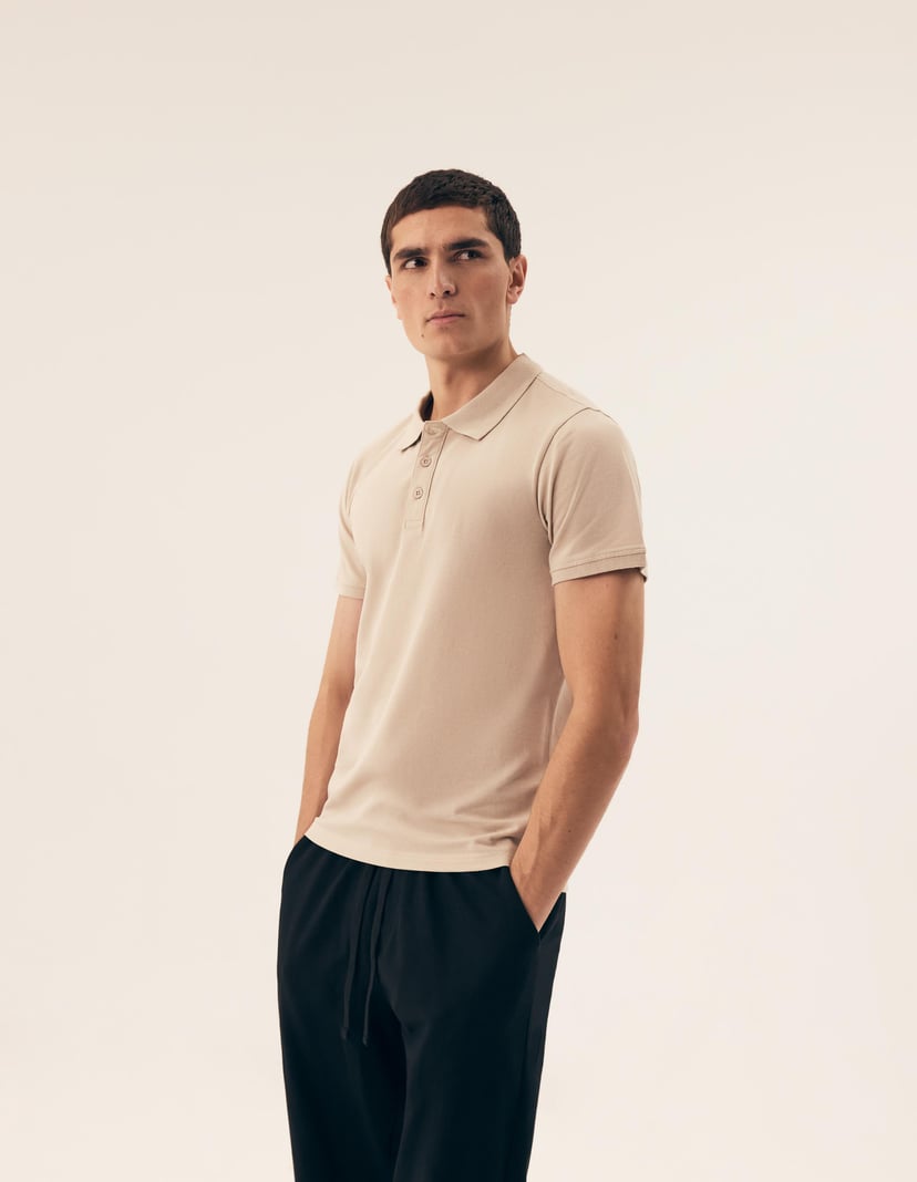 Koszulka polo Mile ecru 3