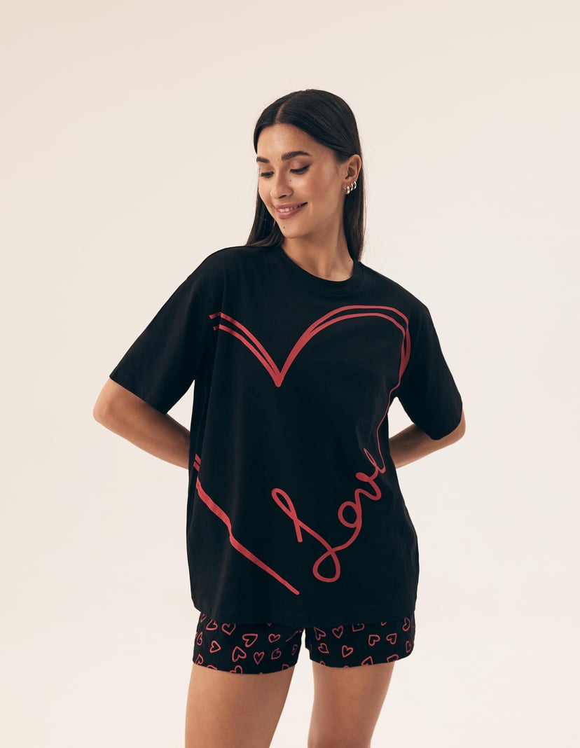 Piżama Necesito czarny 1