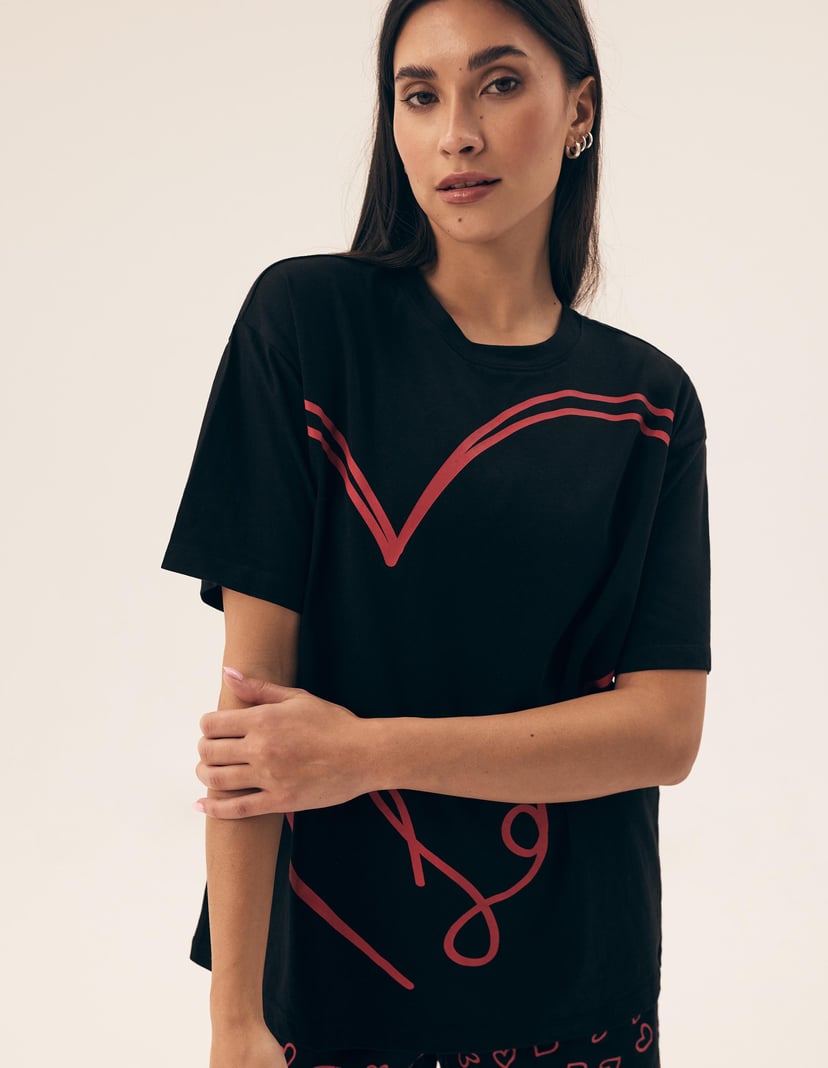 Piżama Necesito czarny 3