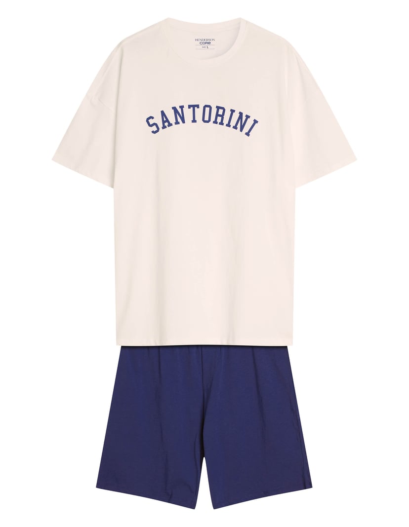 Piżama Santorini kremowy 6