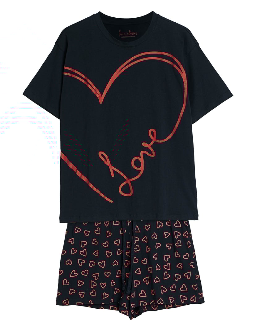 Piżama Necesito czarny 6