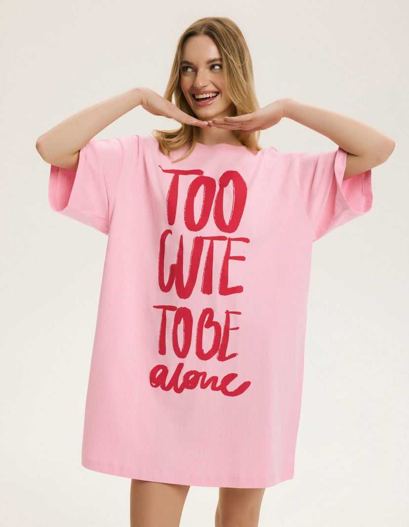 Koszula nocna Bloovii Happiness рожевий 2