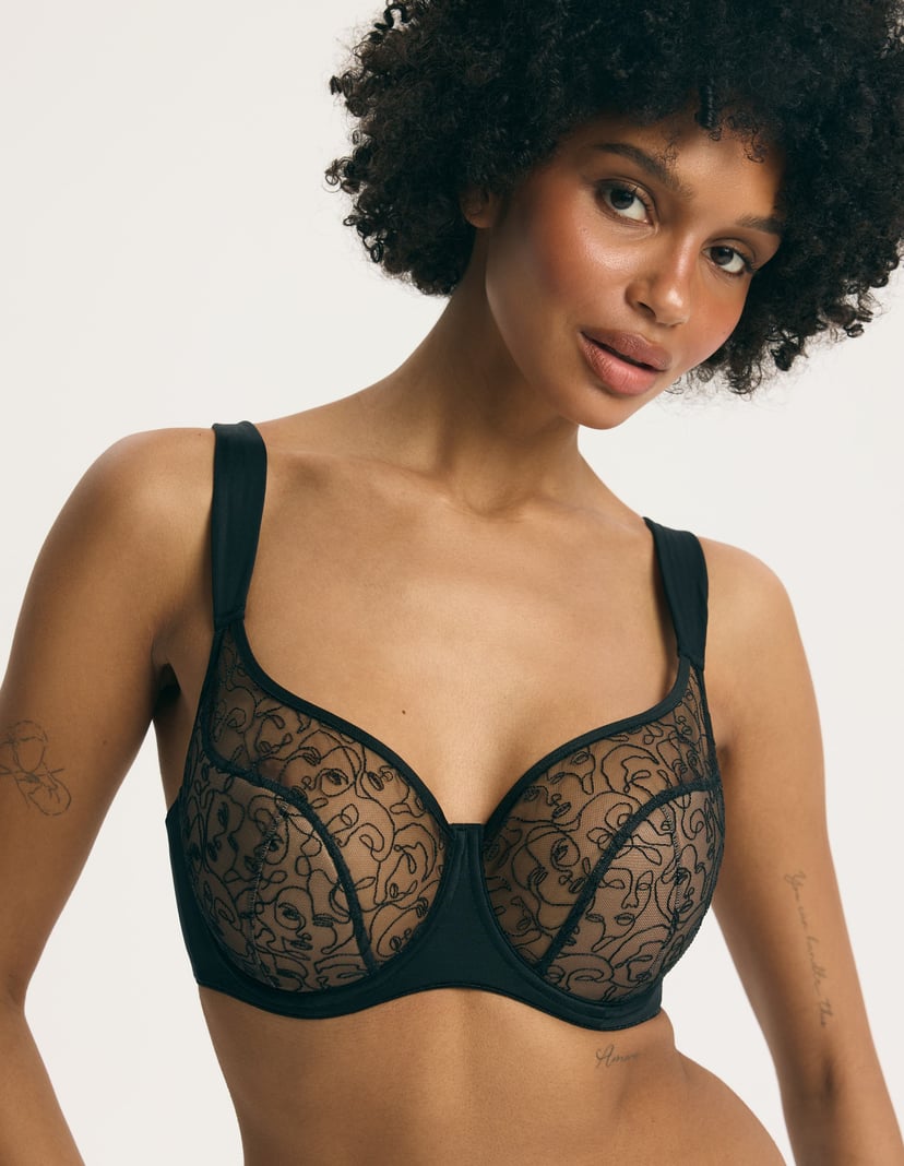Georgia Semi-Padded Bra Black 2