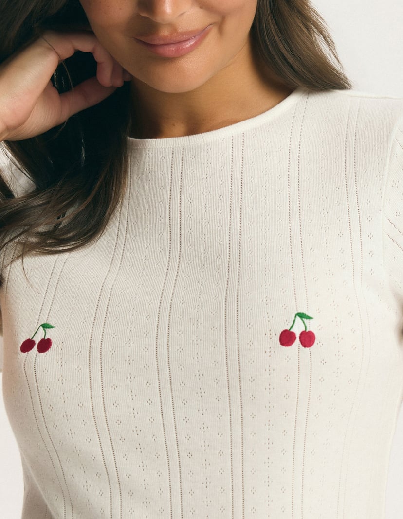 Bloovii Pure Cherries Pajamas cream 3