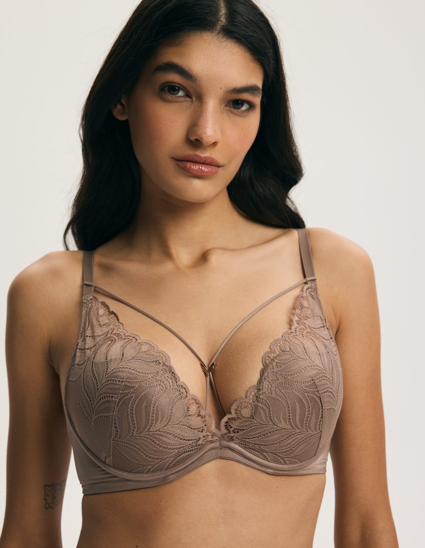 Biustonosz push-up Aurora brown 2