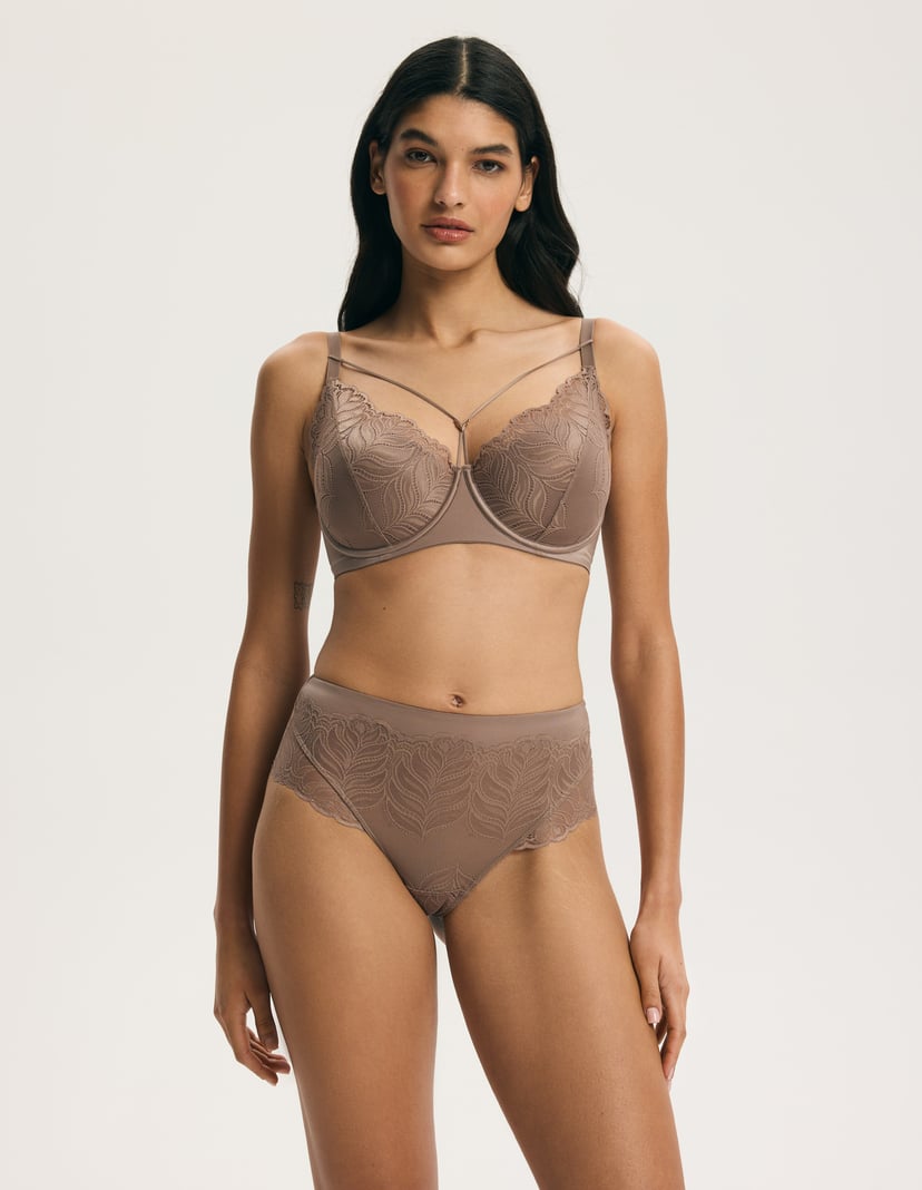 Majtki z wysokim stanem Aurora brown 1