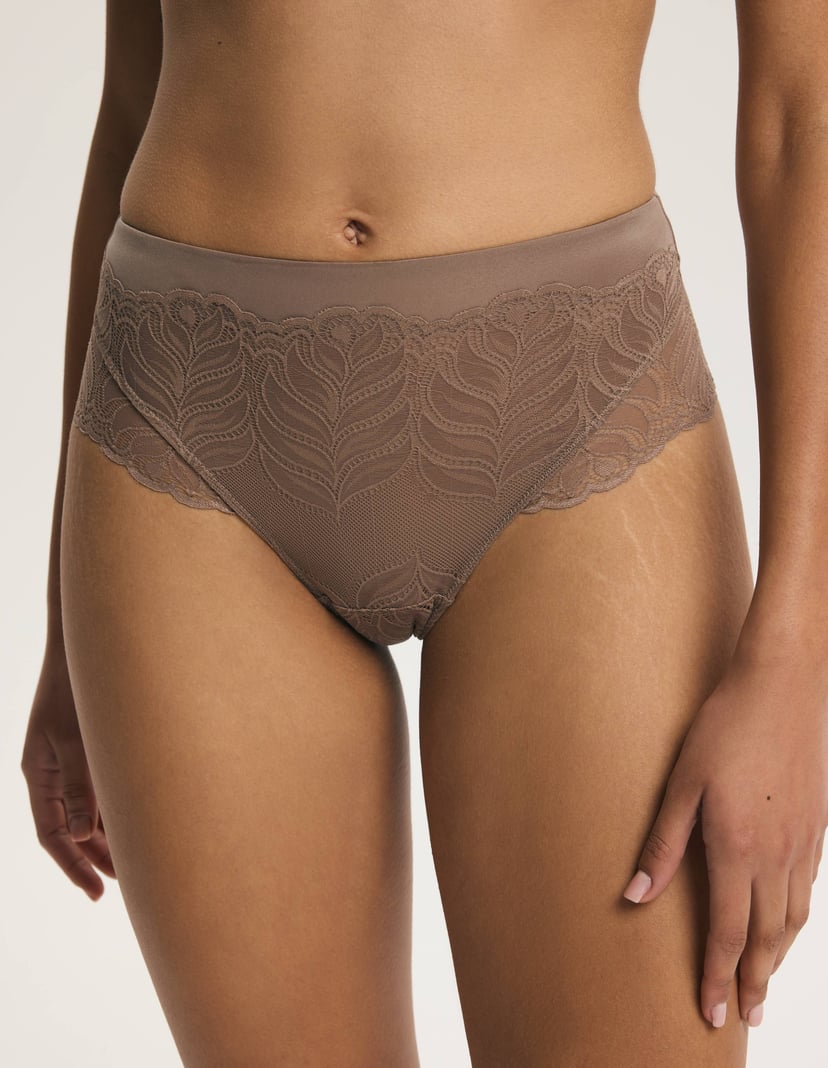 Majtki z wysokim stanem Aurora brown 2